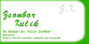 zsombor kulik business card